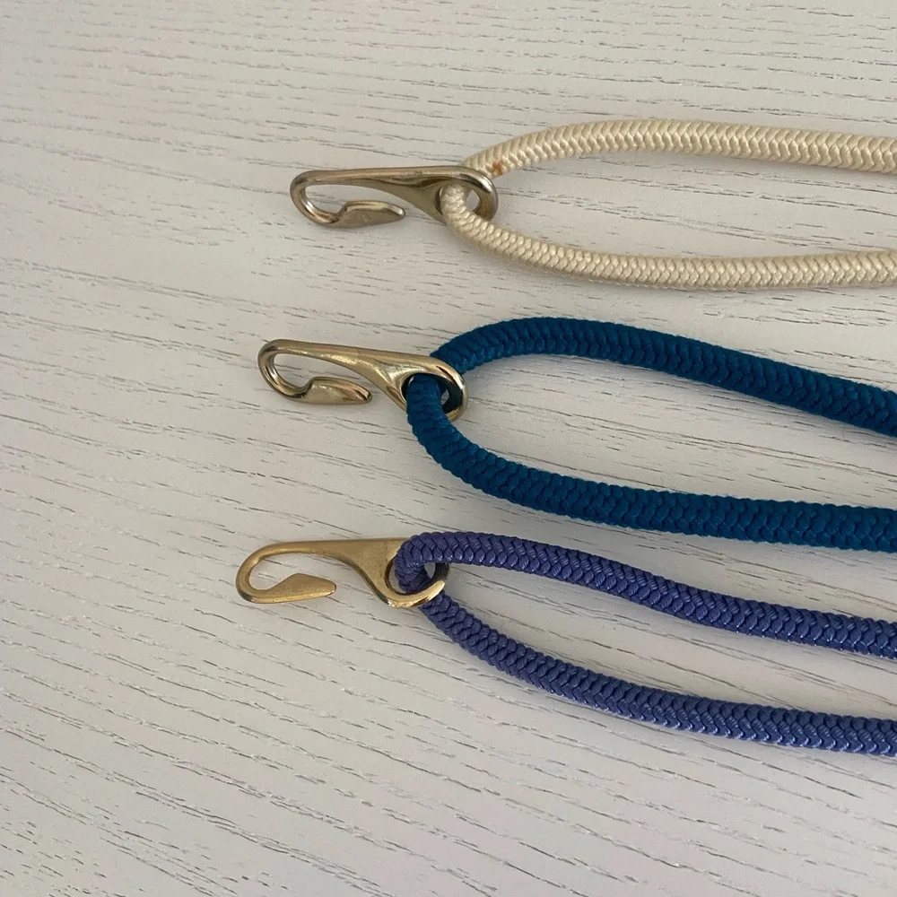 Bundle of 3 Disco 80’s-90’s Decorative Rope Belts in Teal, Multicolor & Pastels